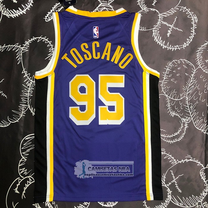 Camiseta Los Angeles Lakers Juan Toscano-Anderson NO 95 Statement 2020-21 Violeta